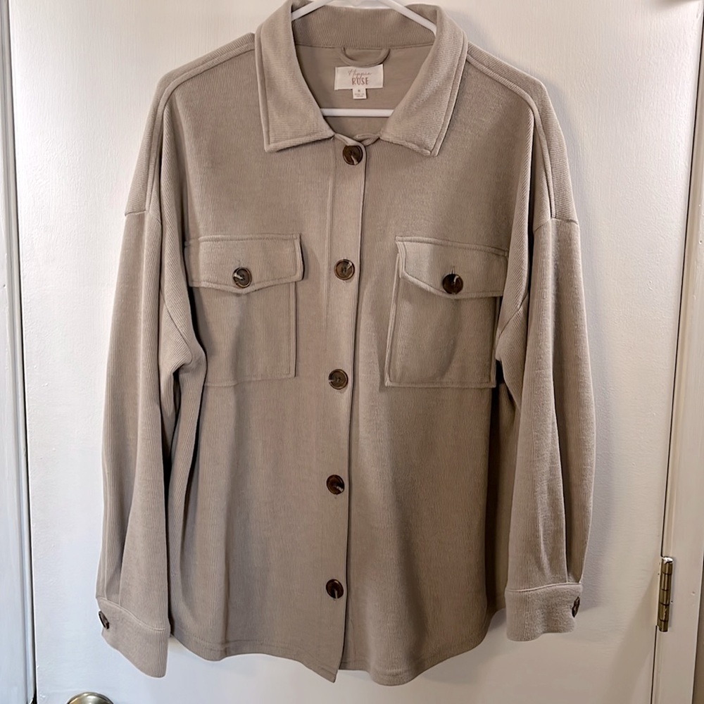 Hippie Rose Shirt Shacket Size M